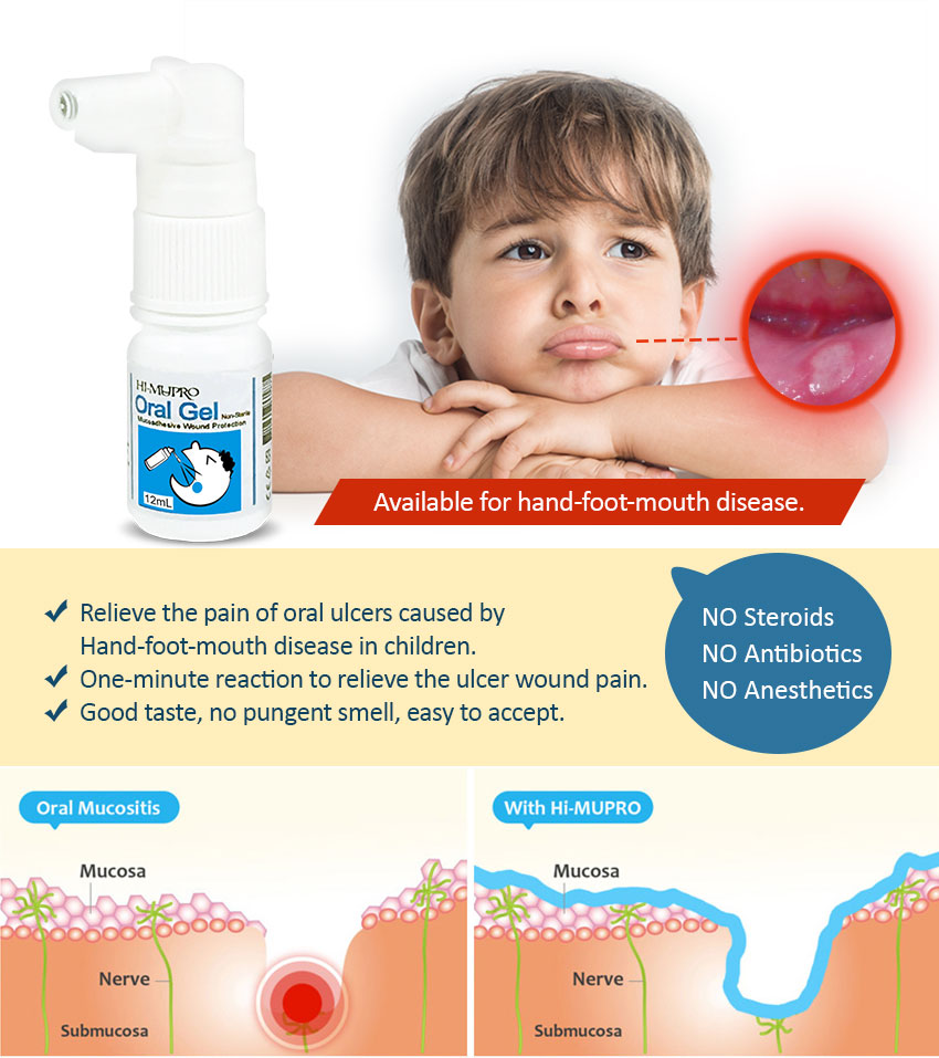 Spray para enxágue oral de feridas