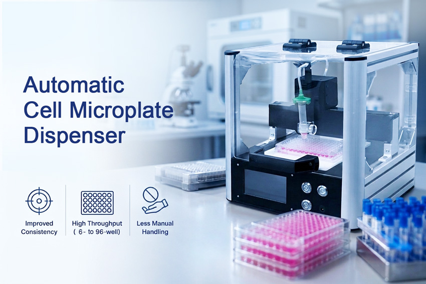 Dispensador automático de microplacas de células