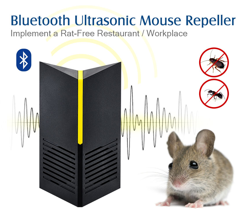 Repelente ultrassônico de pragas Bluetooth