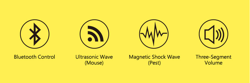 Repelente de plagas ultrasónico Bluetooth