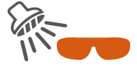 Регулируемые защитные очки дужкового типа